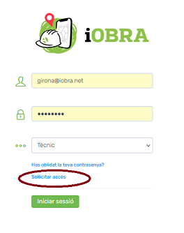 Sollicitar accés